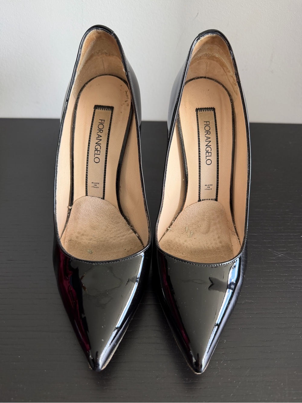 Black Patent Pointed-Toe Women's Heels